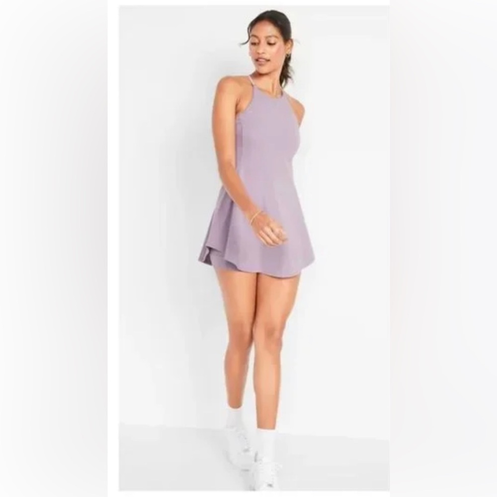 Old Navy Lilac Purple PowerSoft Sleeveless Sporty Athletic Dress